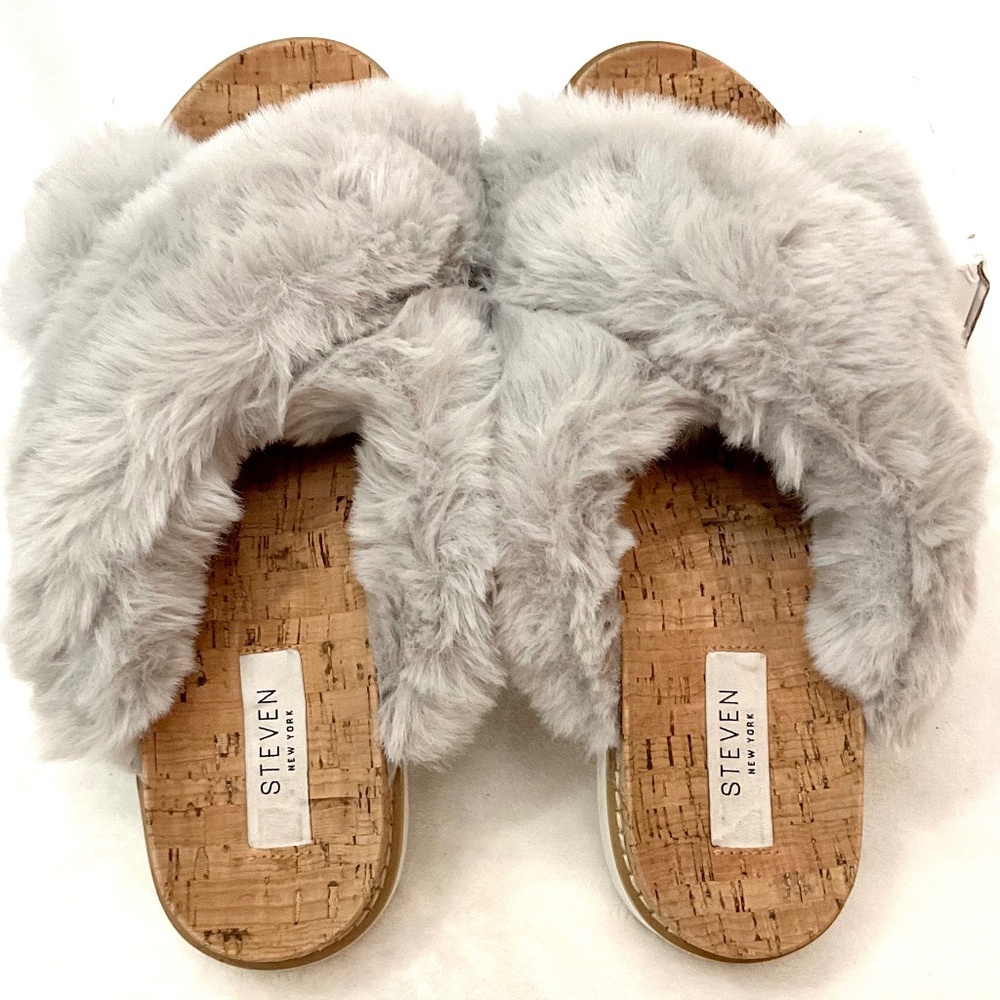 STEVEN by Steve Madden Gray Women's Cozie Slide Sandal Size 7M - Picture 6 of 13